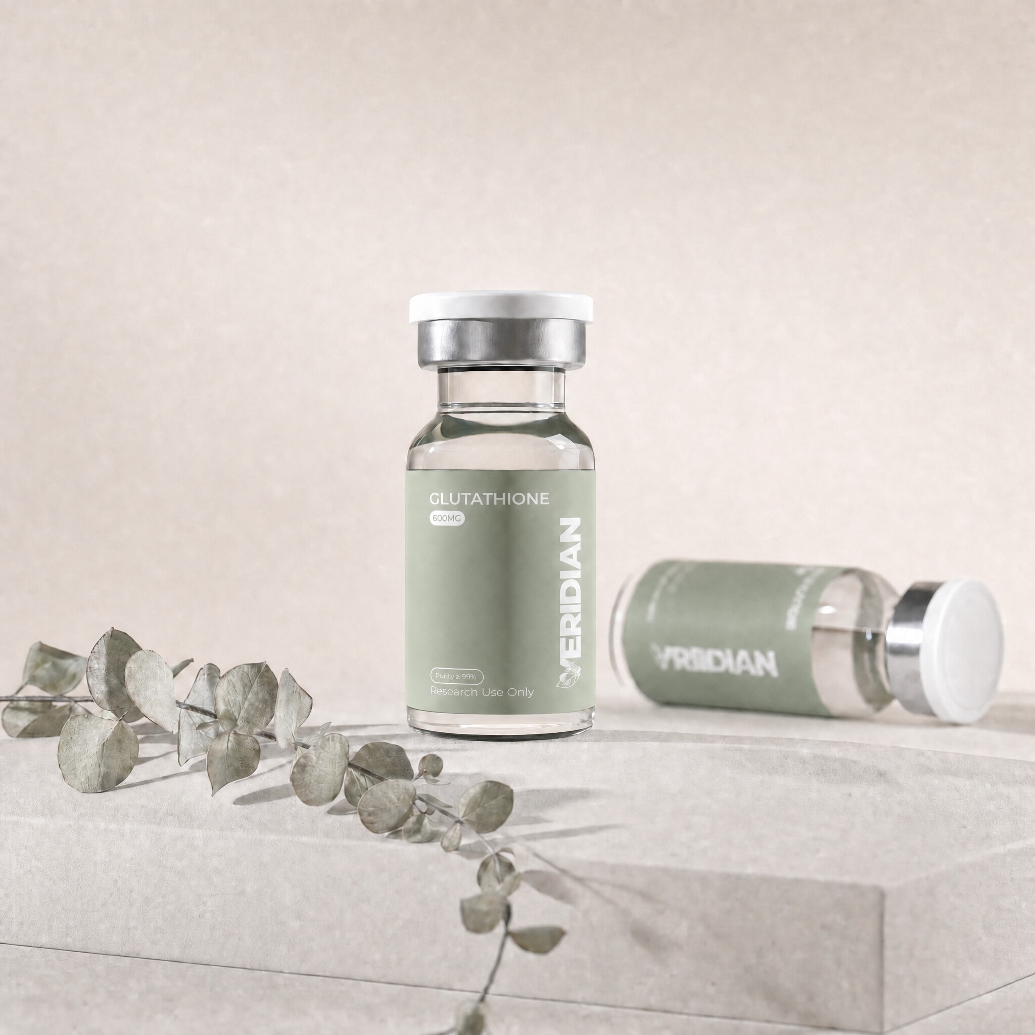 Lyophilized peptide vial