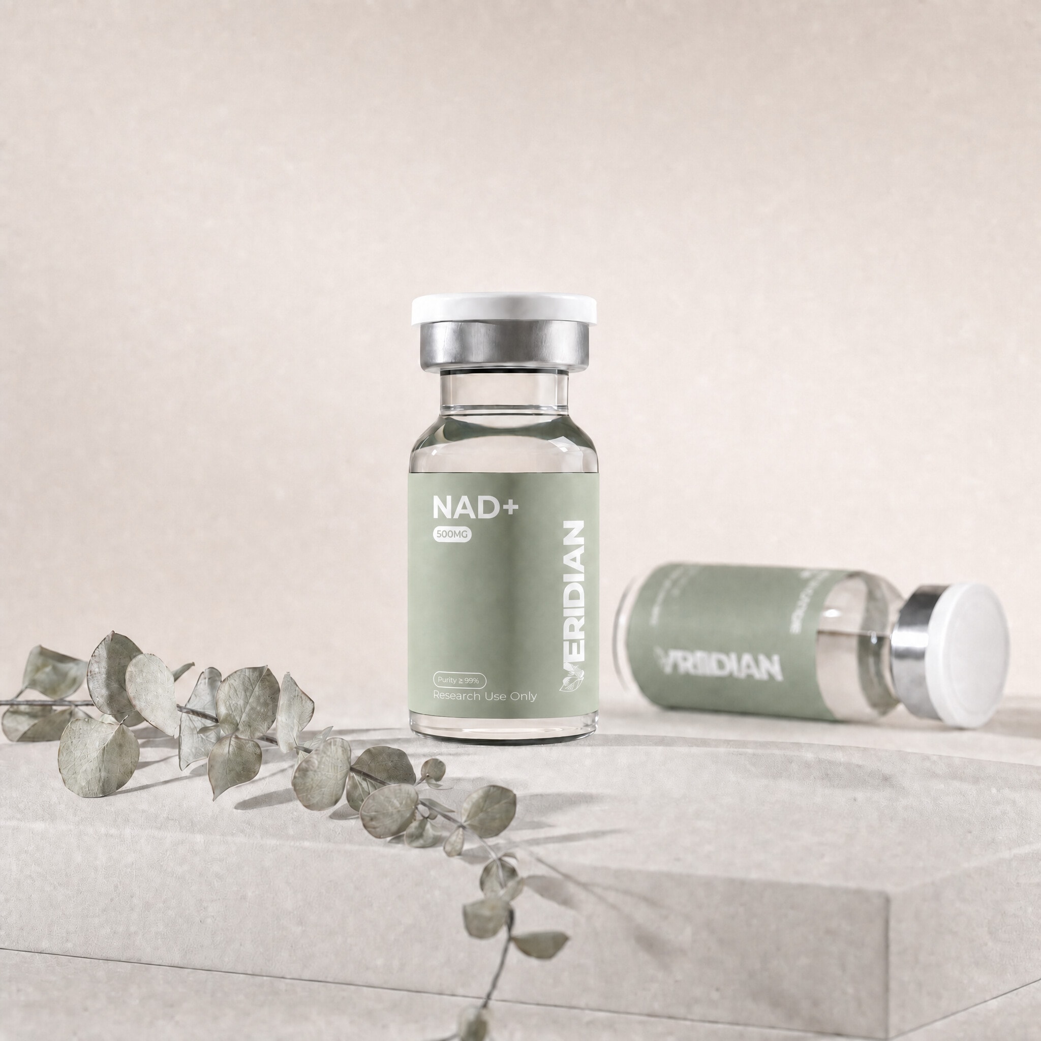 Lyophilized peptide vial